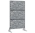 Produktbild: vidaXL Gartenzaun Sichtschutz Anthrazit 100 x 50 x 180 cm Stahl, (1-St)