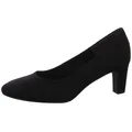 Produktbild: Tamaris Damen Pumps klassisch rund Blockabsatz samtige Haptik 1-22418-41, Größe:39 EU, Farbe:Schwarz