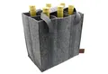 Produktbild: UNUS HOME Flaschenkorb Flaschenhalter 6er Filz, 0.75 l, Flaschenträger Filz anthrazit, robust und modern Flaschentasche