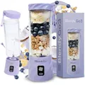 Produktbild: Mixer BlendyGo3, Smoothie Maker, Tragbarer Smoothie Mixer Klein, Mini Portable Blender, Smoothie-Maker to go, Standmixer 550 ml, BPA-freie, PulseMotion &BlendPro Technologie (Lavender)