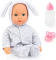 Produktbild: Bayer Babypuppe First Words Baby, Anna 38 cm, grau (3-tlg), mit Schlafaugen und Babygeräuschen