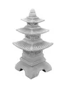 Produktbild: gartendekoparadies.de Steinlampe in Form Einer Pagode japanische Steinlaterne, H. 46 cm, 14 kg, Grau, frostsicher aus Steinguss für Außenbereich