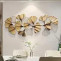 Produktbild: Dekoleidenschaft 3D Wandbild Ginkgo aus Metall in gold, 132x60 cm, Wanddeko, Wandschmuck