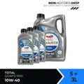 Produktbild: Total Quartz 7000 10W-40 VW 505 Renault PSA MB Motoröl 5+3 Liter = 8 Liter