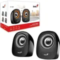 Produktbild: GENIUS-Lautsprecher SP-Q160 Iron Grey, 2.0, 6 W, USB-Netzteil, 3,5-Zoll-Buchse, schwarzgrau (31730027400)