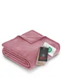 Produktbild: Ibena Porto Kuscheldecke 150x200 cm - Wolldecke rosa einfarbig, pflegeleichte Baumwollmischung, kuschelig weich und angenehm warm
