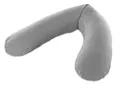 Produktbild: Theraline Das Original Schwangerschaftskissen & Stillkissen 190cm – Seitenschläferkissen Stillkissen Perlen – inkl Stillkissenbezug Melange Mittelgrau Bambus Kollektion