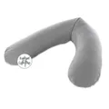 Produktbild: Theraline Stillkissen 190cm mit Bezug Melange mittelgrau Mikroperlenfüllung NEU