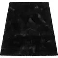 Produktbild: Paco Home Hochflorteppich, Schwarz, Textil, Rechteckig, 120x160 cm, strapazierfähig, für Fußbodenheizung geeignet, Teppiche & Böden, Teppiche, Hochflorteppiche & Shaggys