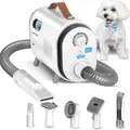 Produktbild: MPM Hundestaubsauger mit Bürste 6-in-1 MOD-1000 - Multifunktionaler Hundestaubsauger mit Trimm- und Trocknungsfunktion - Hundeschermaschine mit Staubsauger, auch für Katzen geeignet - Leiser Betrieb