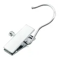 Produktbild: Coideal Heavy-Duty-Hänger-Clips Haken, 8 Pack tragbare Boot-Organisator Pant HandTuchHalter Edelstahl Wäsche Haken hängende Kleidung Stifte für Reisen, Schrank, Kleidung (Silber)