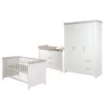 Produktbild: roba Zimmerset 'Felicia' inkl. Kombi-Bett 70 x 140 cm, Wickelkommode & Schrank
