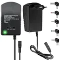 Produktbild: Retoo Universal AC Adapter 12V Netzteil mit 6 Austauschbare Spitzen auf DC 3V 4.5V 5V 6V 7.5V 9V 12V, Steckeradaptern Konverter Wechselrichter Ladegerät, Steckernetzteil, Universalnezteil, Ladekabel