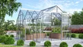 Produktbild: Gewächshaus Vitavia Sirona, Orangerie in silber, Sicherheitsglas, Fundament