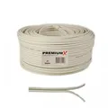 Produktbild: Premium X 50m Sat Koaxialkabel Twin Mini 2 x 4 mm Weiß - extra dünn & 2-Fach geschirmt - platzsparendes TV Antennenkabel für SAT | DVB-T | Twin Receiver - Ultra HD 4K 3D