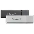 Produktbild: Intenso Alu Line anthrazit/silber     32GB, USB-A 2.0, 2er-Pack