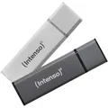 Produktbild: Intenso Alu Line USB-Stick 2.0 (32GB) 2er Pack anthrazit/silber