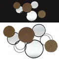 Produktbild: Wandbild Metall 76x51 Motiv Kreis Schwarz Gold Wanddeko Deko Metallskulptur