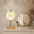 Produktbild: Led Tischlampe Kristall Nachttischlampe Gold Tischleuchte Wohnzimmerlampe, Metall, K9 Kristalle, 8w 600lm Warmweiß, Dxh 15 X 26,5 Cm