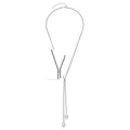 Produktbild: JEWELS BY LEONARDO Halskette Sophie • lange Y-Kette aus goldfarbenem Edelstahl • kleine facettierte Hämatit-Kugeln und zwei Imitationsperlen • 70-77 cm Länge • Schmuck Geschenk für Frauen • 025527