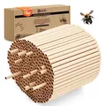 Produktbild: Nisthülsen für Insektenhotel 15 cm lang Durchmesser 6 UND 8 mm gemischt inkl. E-Book Niströhren u. Pappröhrchen für Wildbienen (Pappröhrchen, 1200)