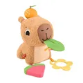 Produktbild: Fisher-Price sensorisches Babyspielzeug Kuschel-Capybara Plüschtier mit Beißring und Rassel für Neugeborene ab 3 Monaten, HYR54