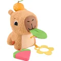 Produktbild: Fisher-Price sensorisches Babyspielzeug Kuschel-Capybara Plüschtier mit Beißring
