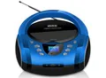 Produktbild: Cyberlux Tragbarer CD-Player Boombox CD/MP3 USB Kinder Radio blau