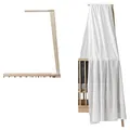 Produktbild: Leander Himmelgestell - Buche für Linea Babybett und Luna Babybett + Himmel in der Farbe weiß (OHNE BABYBETT!)
