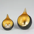 Produktbild: Caldera Windlicht Eisen,schwarz,gold,H20,5cm/D14cm
