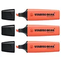 Produktbild: STABILO BOSS Original Textmarker Korallenpastell, Keilspitze 2,0 - 5,0 mm, 3 Stück