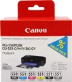 Produktbild: Canon PGI-550/CLI-551 Druckerpatronen 6er-Multipack - PGBK/GY/C/M/Y/BK