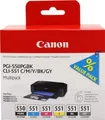 Produktbild: Canon Original PGI-550/CLI-551 Druckerpatronen 6er-Multipack - PGBK/GY/C/M/Y/BK