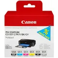 Produktbild: Canon PGI-550 / CLI-551 Tinte schwarz + 5er Multipack NEU