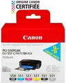 Produktbild: Canon PGI-550 / CLI-551 PGBK/C/M/Y/BK/GY Druckertinte - Multipack mit 6 Tinten f