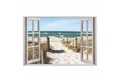Produktbild: nikima Wandtattoo 156 Wandtattoo Fenster - Weg zum Ostseestrand - Größe 750 x 500 mm (PVC-Folie), in 5 vers. Größen