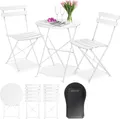 Produktbild: KESSER® Bistroset 3-teilig Bistrotisch mit 2 klappbaren Stühle Set Balkonset Balkonmöbel Klapp-Möbel Gartenset Sitzgarnitur Gartengarnitur Gartenmöbel Sitzgruppe Metall Bistro Gartentisch inkl. Abdeckung