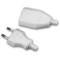 Produktbild: Set Europa-Kupplung & Stecker, weiß, 250V/2,5A