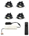Produktbild: hoftronic LED Mini Einbaustrahler 12V 3W 200lm 2700K IP44 Schwarz
