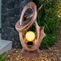Produktbild: Solarleuchte Gartendeko Außenleuchte LED Skulptur Feuereffekt Balkonlampe bronze