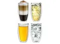 Produktbild: Creano Teeglas Doppelwandiges Thermoglas 250ml „DG-SH“, Borosilikatglas, 4 Gläser