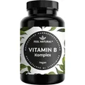 Produktbild: Vitamin B Komplex hochdosiert - 180 vegane Kapseln - Alle 8 B-Vitamine B1 B2 ...