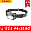 Produktbild: Leichte, wiederaufladbare Stirnlampe mit 440 Lumen und schnellem USB-C Aufladen