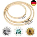 Produktbild: Siumir Bambus Stickrahmen Kreuzstich Rahmen 11.5 cm, 16 cm, 18 cm Kreis