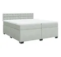Produktbild: vidaXL Bett Boxspringbett mit Matratze Hellgrau 200x200 cm Samt