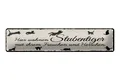 Produktbild: Femer GmbH Metallschild Spruch 46x10 cm Hier wohnen Stubentiger, (1 St), gewölbte Oberfläche, abgerundete Ecken, umgeschlagene Kanten