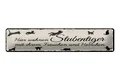Produktbild: Blechschild Spruch 46x10 cm Hier wohnen Stubentiger Schild
