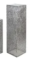 Produktbild: Deko Säule, Bodensäule PURLEY H. 100cm 27x27cm antik silber Metall Casablanca