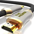 Produktbild: HDMI Kabel 2.1 Glasfaser - 8K 120Hz – 4k 240Hz HDR10+ 3D eARC CEC HDCP 2.3 Op...