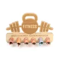 Produktbild: Kreative Feder Geldgeschenk Gym für Fitness-Fans - Geldscheinhalter aus Holz in originellem Design mit 6 Löchern für Geldscheine (Gym)